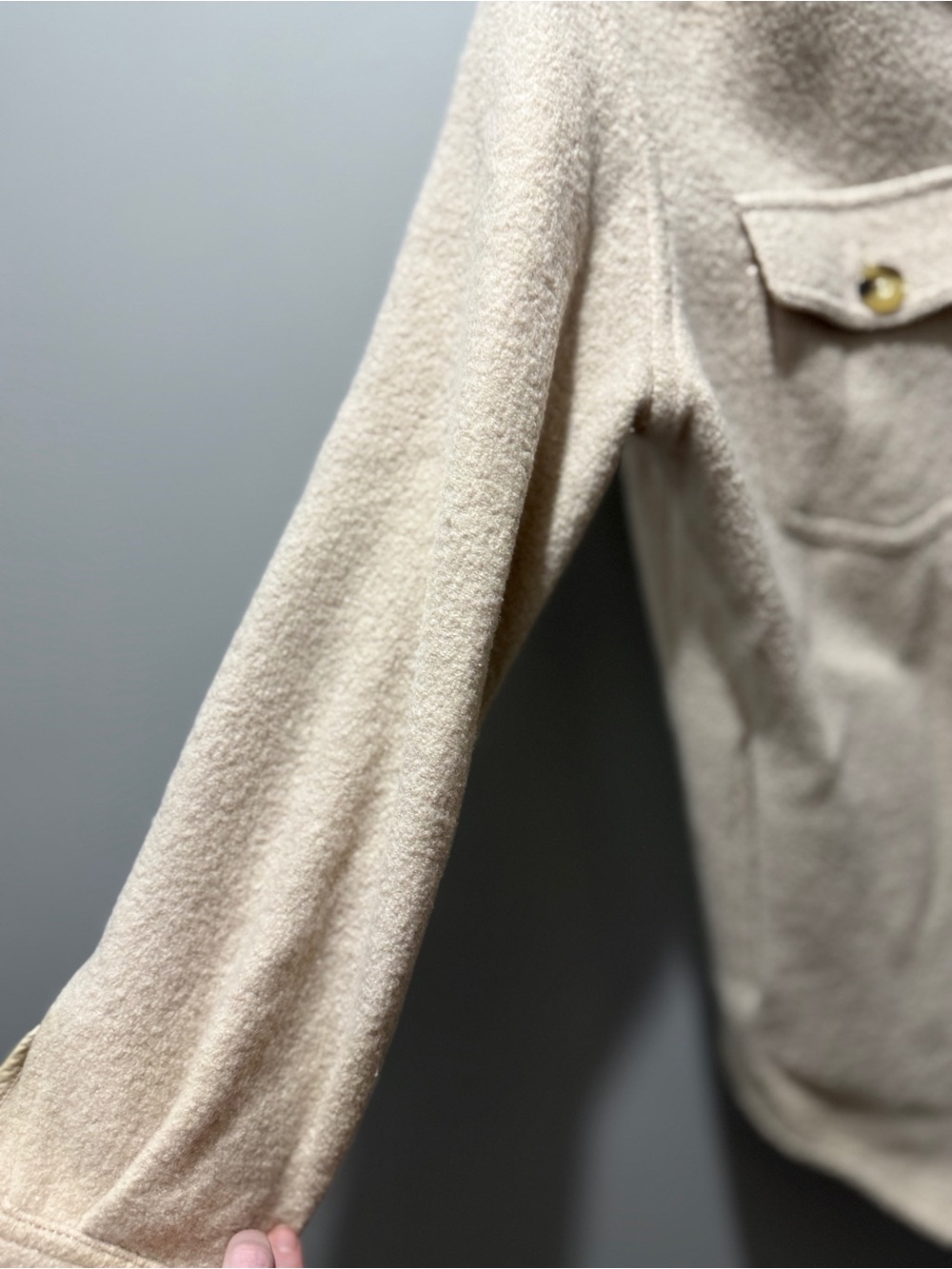 Aritzia Wilfred The Ganna Shirt Jacket Heathered Bone - Picture 3 of 6